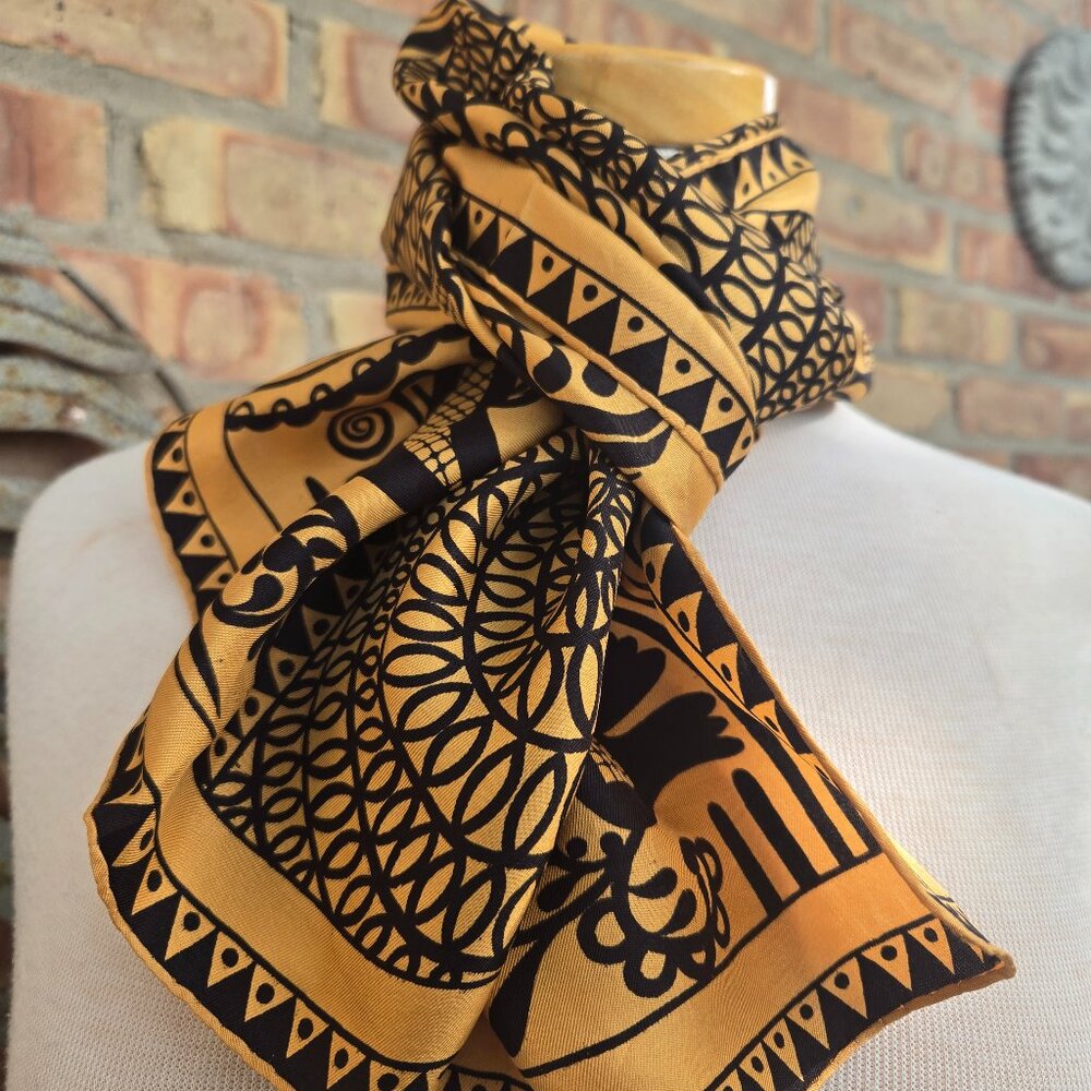 Silk Animal Motif Scarf